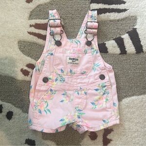 OshKosh B'gosh Pink Floral Overalls (3m)